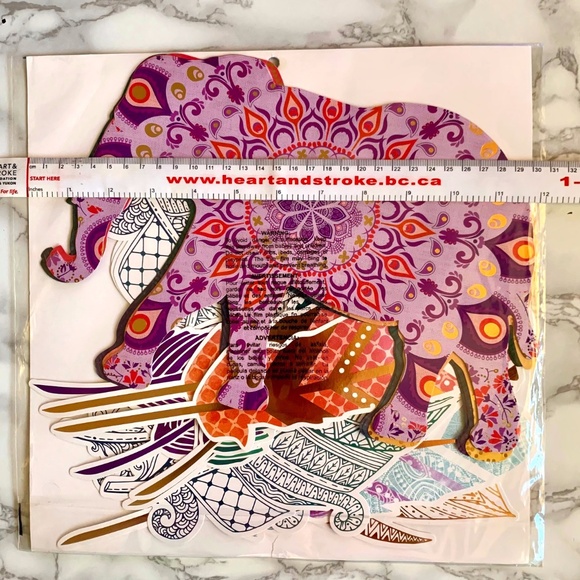 3/$45 ⭐️ Bohemian Themed Die Cut Shapes - 20 Pc (NEW) Elephants Feathers - Picture 5 of 5